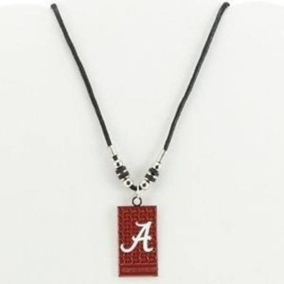 ALABAMA CRIMSON TIDE Official Team Fan Gear Diamond Plate Rope Pendant Necklace - Picture 1 of 2